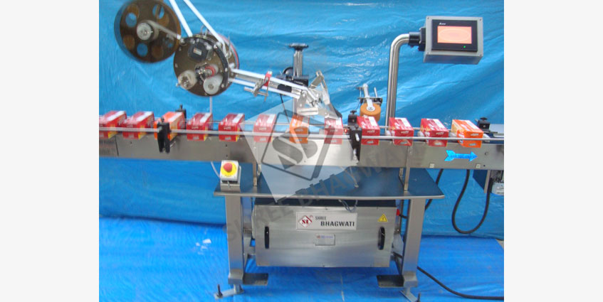 Top Side Sticker Labelling Machine with Conveyor