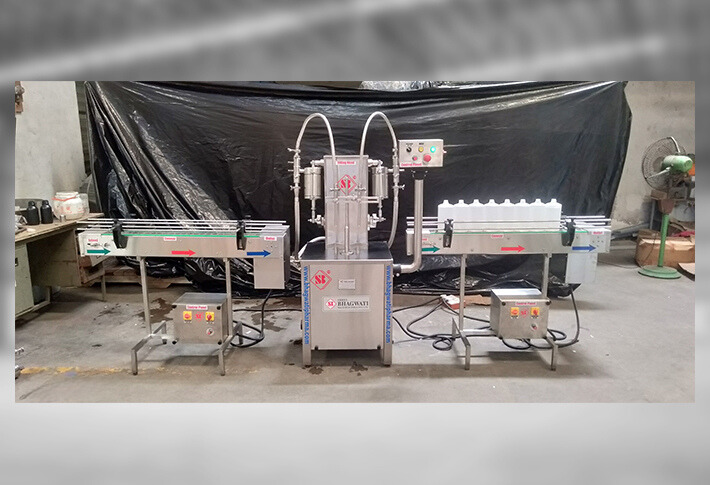 Automatic 2 Head Volumetric Liquid Filling Machine