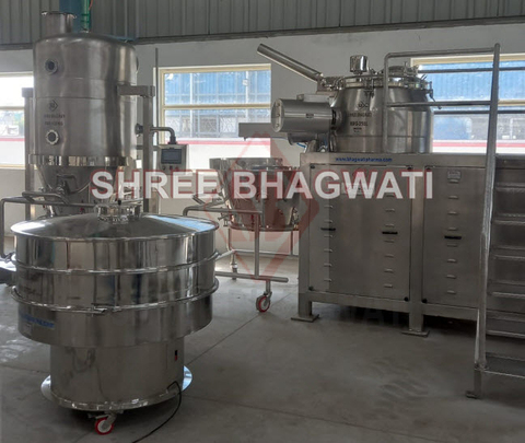 fluid bed dryer rapid mixer granulator sifter
