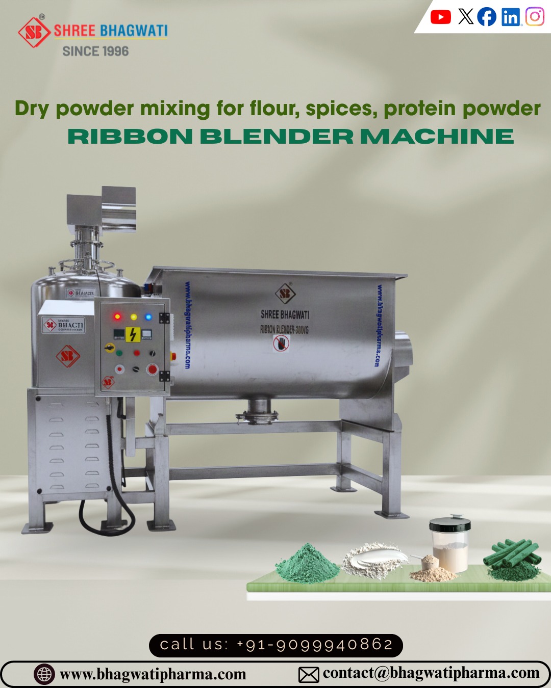 Ribbon Blender Machine Manufacturer